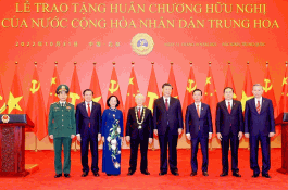 Trung Quốc trao tặng Tổng Bí thư Nguyễn Phú Trọng Huân chương Hữu nghị